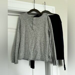 Boys BUNDLE Splendid Cotton Long Sleeve Henley | Crewneck Shirts Size 7